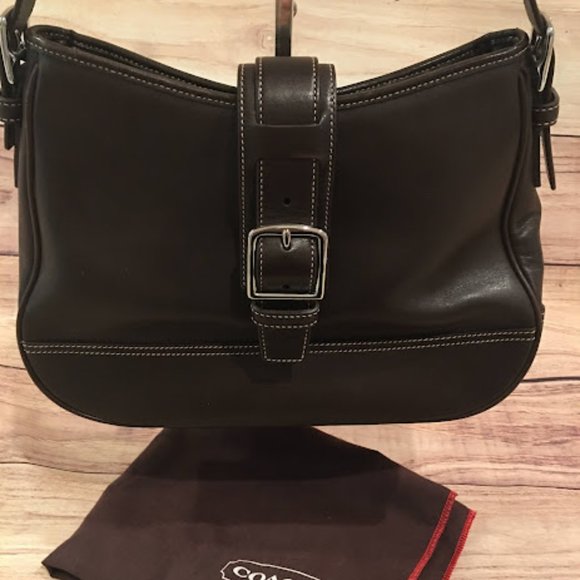 Vintage Coach Brown Leather Shoulder Bag - Picture 2 of 6